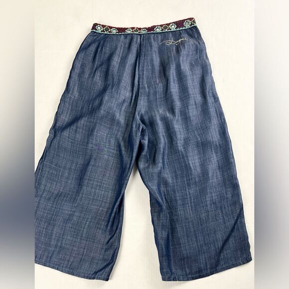 Desigual Embroidery/Sequences Wide Leg Cropped Pants - Picture 4 of 13